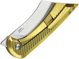 Kizer Dawn Framelock Folding Knife Gold Anodized Titanium Handle S35VN Blade EDC Collectors by Kizer Cutlery