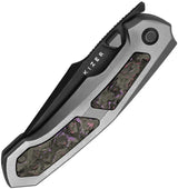 Kizer Cutlery Feweed Framelock Pur Haze EDC Knife With S35VN Harpoon Blade And Purple Haze Carbon Fiber Inlay by Kizer Cutlery