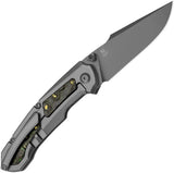 Kizer Feweed Framelock Tox Storm KI3694A2 EDC Knife with S90V Harpoon Blade and Titanium Fat Carbon Fiber Inlay by Kizer Cutlery
