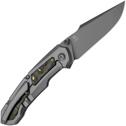 Kizer Feweed Framelock Tox Storm KI3694A2 EDC Knife with S90V Harpoon Blade and Titanium Fat Carbon Fiber Inlay by Kizer Cutlery