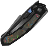 Kizer Cutlery Feweed Framelock Knife With 80s Camo Carbon Fiber Inlay S45VN Harpoon Blade For EDC Enthusiasts by Kizer Cutlery