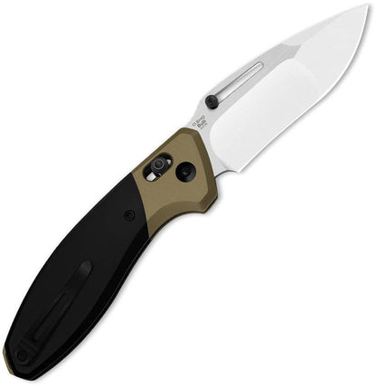 Kizer Bulli Clutch Knife Bronze Titanium Handle S45VN Drop Point EDC Premium Pocket Clip by Kizer Cutlery