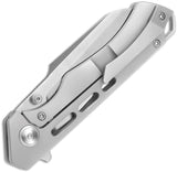 Kizer Cutlery Crest Framelock Knife Gray Titanium S35VN 3in Sheepsfoot For EDC Enthusiasts by Kizer Cutlery