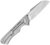 Kizer Cutlery Crest Framelock Knife Gray Titanium S35VN 3in Sheepsfoot For EDC Enthusiasts by Kizer Cutlery