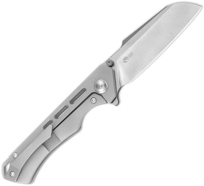 Kizer Cutlery Crest Framelock Knife Gray Titanium S35VN 3in Sheepsfoot For EDC Enthusiasts by Kizer Cutlery