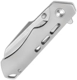 Kizer Cutlery Crest Framelock Knife Gray Titanium S35VN 3in Sheepsfoot For EDC Enthusiasts by Kizer Cutlery