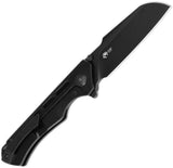 Kizer Crest Framelock EDC Knife Black Ti S35VN PVD 3 Inch Blade 4.5 Inch Closed For Everyday Carry Fans by Kizer Cutlery