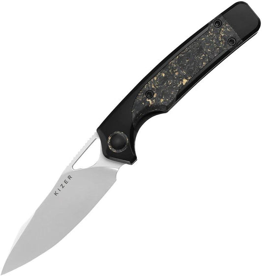 Kizer Cutlery Ara Linerlock Gold Flake KI3729A1 by Kizer Cutlery