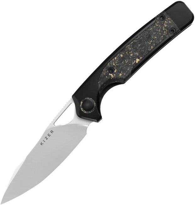 Kizer Cutlery Ara Linerlock Gold Flake KI3729A1 by Kizer Cutlery