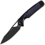 Kizer Ara Linerlock Timascus Knife With Cru Wear Blade Black DLC Inlay For EDC Enthusiasts by Kizer Cutlery