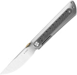 Kizer Quoll Framelock Knife with Rainbow Damascus Inlay EDC Enthusiasts Premium S45VN Blade by Kizer Cutlery