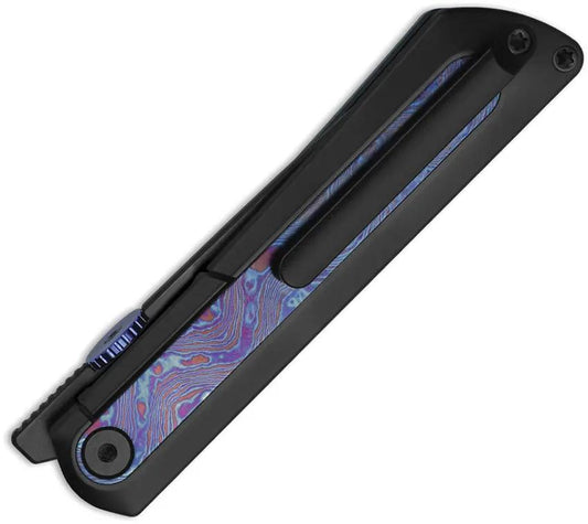Kizer Cutlery Quoll Framelock Timascus KI3733A3 Drop Point Folding Knife S45VN Black DLC for EDC Enthusiasts by Kizer Cutlery