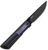 Kizer Cutlery Quoll Framelock Timascus KI3733A3 Drop Point Folding Knife S45VN Black DLC for EDC Enthusiasts by Kizer Cutlery