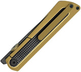 Kizer Quoll Framelock Zirconium Inlay Gold Titanium Handle DLC Coated S45VN Blade EDC Knife by Kizer Cutlery