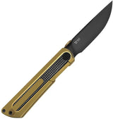 Kizer Quoll Framelock Zirconium Inlay Gold Titanium Handle DLC Coated S45VN Blade EDC Knife by Kizer Cutlery