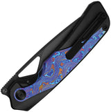 Kizer Cutlery Topsail Framelock Timascus Knife S45VN Blade With Timascus Inlay For EDC Enthusiasts by Kizer Cutlery