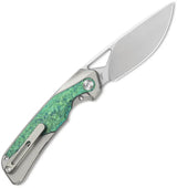 Kizer Cutlery Topsail Framelock Crystal Ti Inlay EDC Knife Bead Blast S45VN Blade by Kizer Cutlery