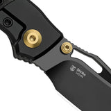 Kizer Shrike Framelock EDC Knife 2.75In Black DLC S45VN Blade Premium Fat Carbon Fiber Inlay by Kizer Cutlery