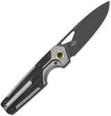 Kizer Serpentine Framelock Knife Elmax Blade DLC Coated Titanium Handle With Micarta Inlay For EDC Enthusiasts by Kizer Cutlery