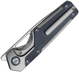 Kizer Cutlery Serpentine Framelock EDC Knife With Premium M390 Blade Richlite Inlay Gray Titanium Handle Extended Tang by Kizer Cutlery