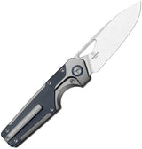 Kizer Cutlery Serpentine Framelock EDC Knife With Premium M390 Blade Richlite Inlay Gray Titanium Handle Extended Tang by Kizer Cutlery
