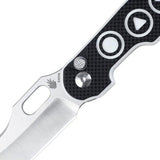 Kizer Cutlery Cormorant Button Lock Knife 3.25 Inch S35VN Satin Blade G10 Handle For EDC Enthusiasts by Kizer Cutlery