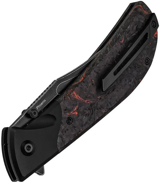 Kizer Phoenix Linerlock Knife KI4647A1 S35VN Blade Fat Carbon Inlay Extended Tang Aluminum Handle EDC by Kizer Cutlery