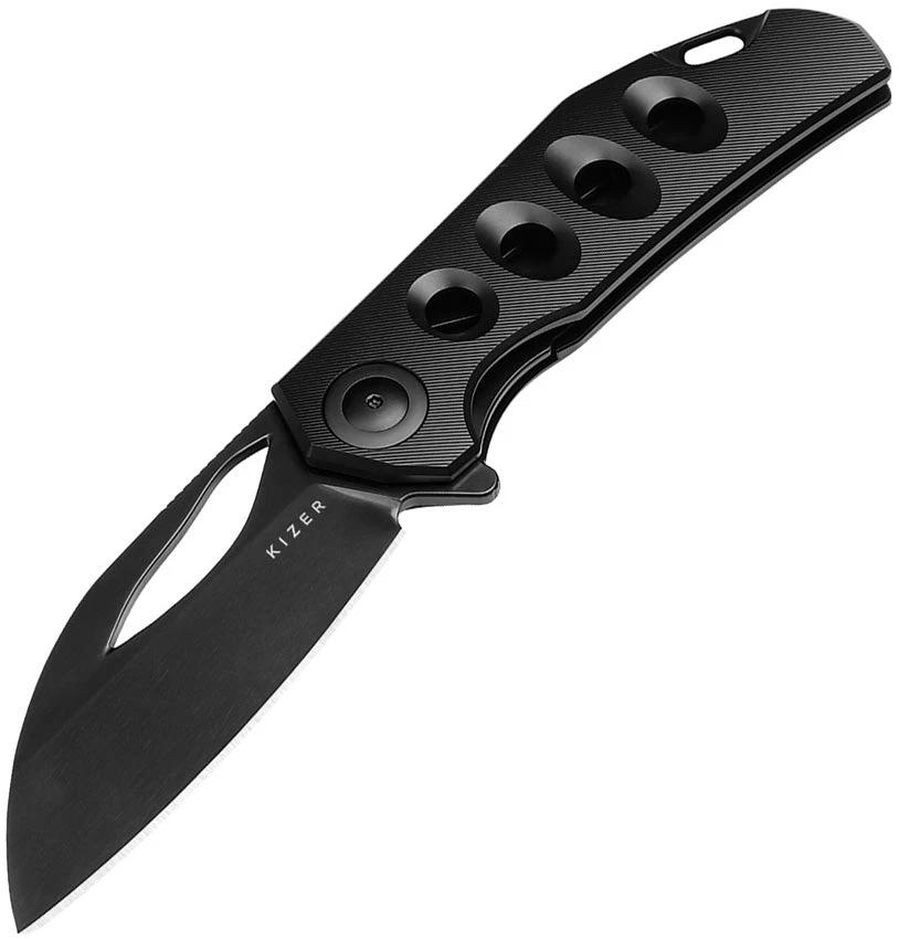 Kizer Hawk Linerlock Knife M390 Black DLC Blade Titanium Handle Rugged EDC Enthusiasts by Kizer Cutlery