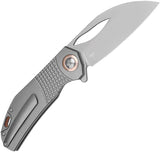 Kizer Cutlery Hawk Linerlock Knife Gray Titanium S45VN 3.5in Satin Blade for EDC Enthusiasts by Kizer Cutlery