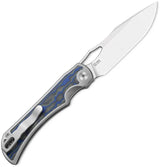 Kizer Allure Linerlock Knife With S45VN Drop Point Blade Premium Vortex Micarta Inlays Gray Titanium Handle EDC by Kizer Cutlery