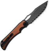 Kizer Cutlery Allure Linerlock Damascus Drop Point Knife With Rosewood Inlay For EDC Enthusiasts by Kizer Cutlery