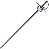 Kingston Arms Swept Hilt Rapier - High Carbon Stainless Blade Brown Cord Wrapped Handle 42.88 Inch Overall by Kingston Arms