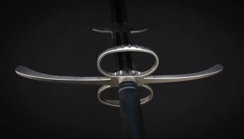 Kingston Arms Great Sword SM36160 - 39.5 Inch Blade Black Leather Wrapped Handle Ships Disassembled Stainless Guard by Kingston Arms