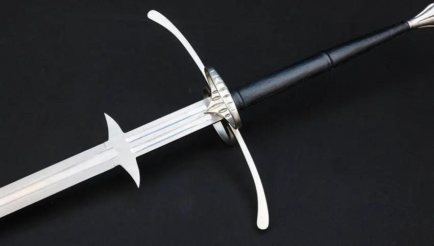Kingston Arms Great Sword SM36160 - 39.5 Inch Blade Black Leather Wrapped Handle Ships Disassembled Stainless Guard by Kingston Arms