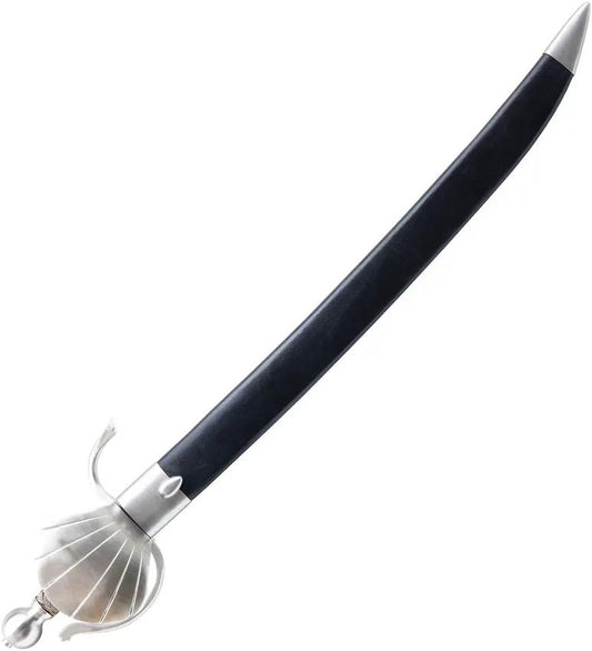 Kingston Arms Shell Guard Cutlass SM36200 - Satin Blade, Leather Wrapped Handle, Stainless Guard and Pommel by Kingston Arms