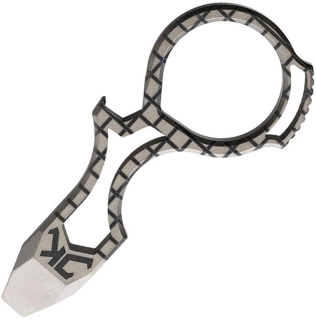Kizer Cutlery JK Talon Pry T110 Titanium Striped EDC Enthusiasts Pry Tool Durable With Finger Ring by Kizer Cutlery