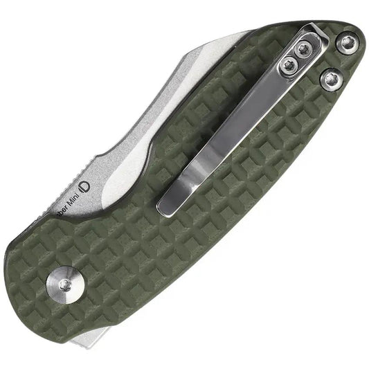 Kizer Cutlery October Mini Linerlock Green EDC Folding Knife 2.5 Inch Satin 154CM Blade G10 by Kizer Cutlery