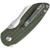 Kizer Cutlery October Mini Linerlock Green EDC Folding Knife 2.5 Inch Satin 154CM Blade G10 by Kizer Cutlery