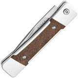 Kizer Cutlery Little Grand Slip Joint Premium EDC Knife With Nitro V Blade And Mkuruti Wood Inlay by Kizer Cutlery