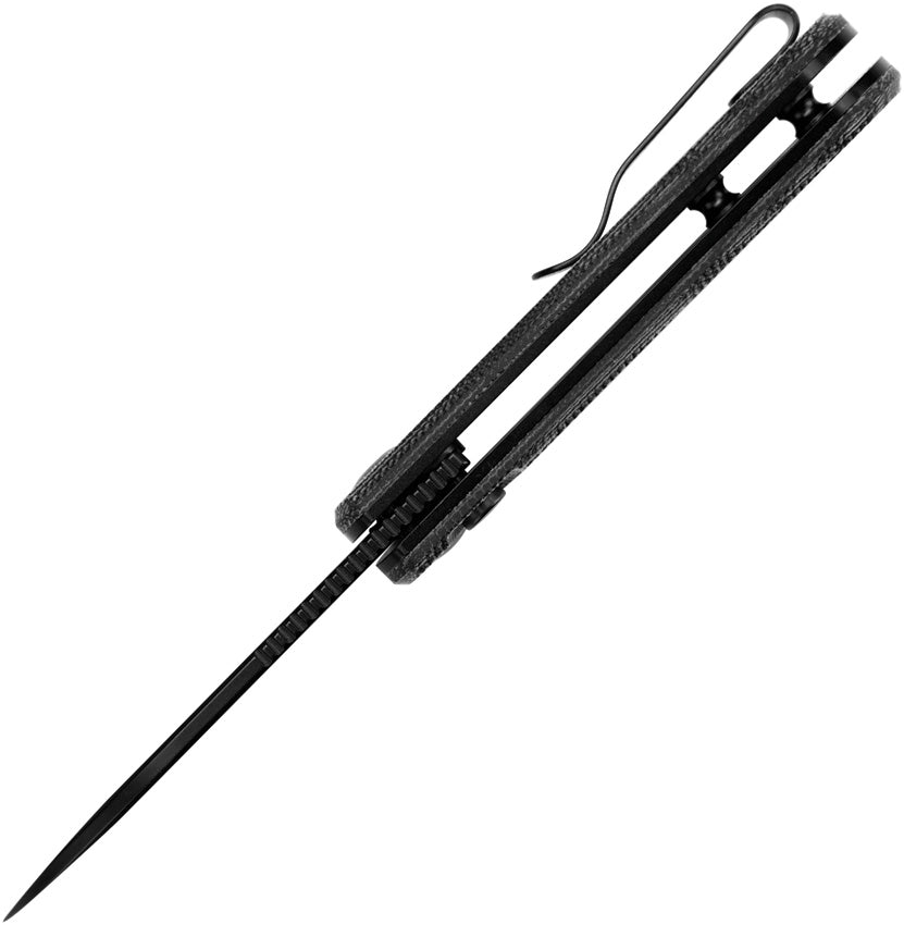 Kizer Cutlery Banish Button Lock Knife Black 154CM Sheepsfoot 3.13in Closed For EDC Enthusiasts by Kizer Cutlery