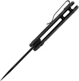 Kizer Cutlery Banish Button Lock Knife Black 154CM Sheepsfoot 3.13in Closed For EDC Enthusiasts by Kizer Cutlery