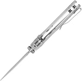 Kizer Cutlery Parakeet Button Lock Knife With Acrylic Handle Nitro V Satin Drop Point 2.5in Blade EDC by Kizer Cutlery