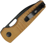 Kizer Parakeet Button Lock Knife PVD Coated Nitro V Steel 2.5in Drop Point Micarta Handle For EDC by Kizer Cutlery