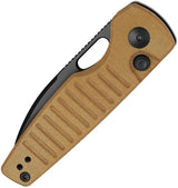 Kizer Parakeet Button Lock Knife PVD Coated Nitro V Steel 2.5in Drop Point Micarta Handle For EDC by Kizer Cutlery