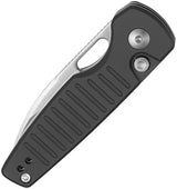 Kizer Cutlery Parakeet Button Lock Knife Black Aluminum Handle 2.5 Inch Satin Nitro V Drop Point Blade EDC by Kizer Cutlery