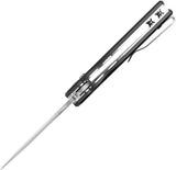 Kizer Cutlery Parakeet Button Lock Knife Black Aluminum Handle 2.5 Inch Satin Nitro V Drop Point Blade EDC by Kizer Cutlery