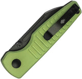 Kizer Parakeet Button Lock Knife Green Aluminum Handle Nitro V Steel Drop Point For EDC Enthusiasts by Kizer Cutlery