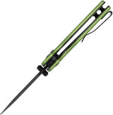 Kizer Parakeet Button Lock Knife Green Aluminum Handle Nitro V Steel Drop Point For EDC Enthusiasts by Kizer Cutlery