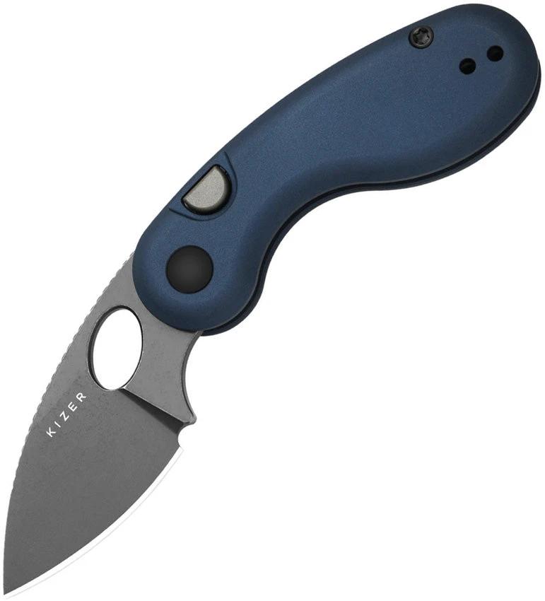 Kizer Cutlery Microbe Button Linerlock Blue V2742A1 by Kizer Cutlery