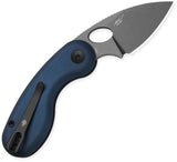 Kizer Cutlery Microbe Button Linerlock EDC Folding Knife With Blue Anodized Aluminum Handle And Pocket Clip by Kizer Cutlery